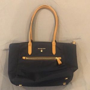 Michael Kors Nylon Kelsey Tote in Navy Blue